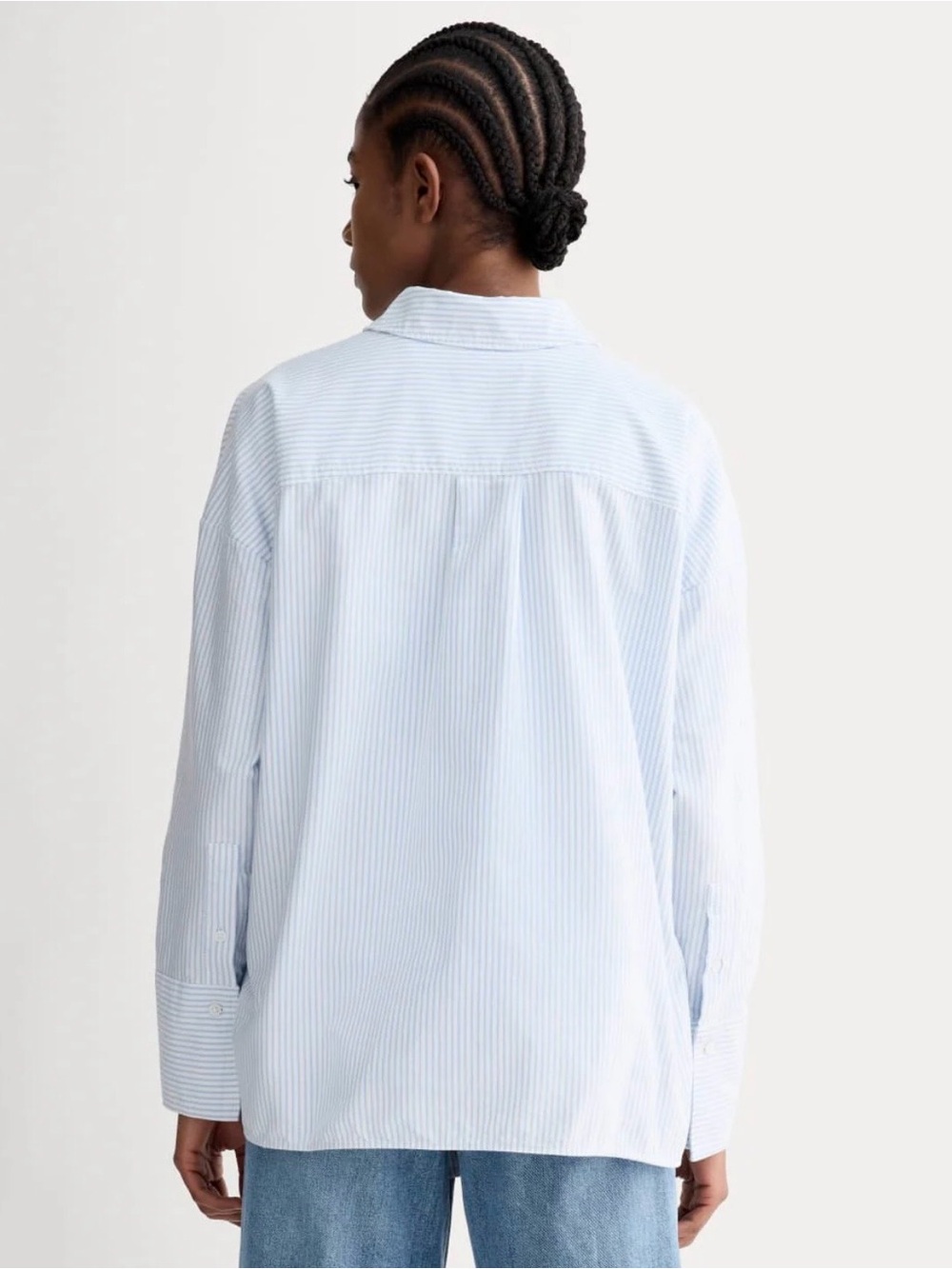 NWT! | EVERLANE Women’s The Boxy Oxford in White / Blue Stripe | Size XXS - Picture 15 of 16